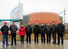 南京建工集團六合文化城茉莉花大劇院主體順利封頂