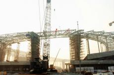 南京建工集團(tuán)青奧體育公園SG2標(biāo)體育場(chǎng)鋼結(jié)構(gòu)順利對(duì)接